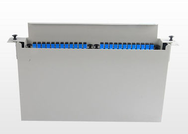 SC / UPC Metal Fiber Rack Mount Patch Panel 24 Port 24 Core Fiber Distribution Unit