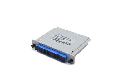 ABS Material Fiber Optic PLC Splitter 1X8 SCUPC Cassette Type Grey For WDM - PON​